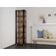 Стеллаж деревянный Мебельная компания Е1 35x220x60 см нагрузка до 25 кг лдсп/черное стекло цвет крафт табачный