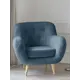 Кресло Диван не мебель Элефант 75x90x85 см искусственный мех цвет синий