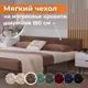 Тканевый чехол для металлической кровати Домаклево Лофт 180 см велюр цвет шоколад