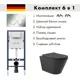 Инсталляция AM.PM I012709.0151 PrimeFit с клавишей слива PrimeFit L гл/хром и унитаз 52.5x36 Soft-Close матовый черный конус