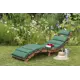 Шезлонг с подушкой складной AFM-803A Beige-Green 180 x 54 x 68 см дерево/дерево коричневый