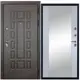 Входная дверь Diva STR МХ-53 205x86см правый цвет Д15 силк маус/венге с зеркалом
