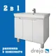 Тумба под раковину подвесная Dreja 99-1006-com 74.4см цвет белый, с раковиной