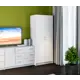 Двухдверный шкаф Столплит со штангой и 1 полкой 80x179x51.4 см ДСП цвет белый