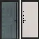 Входная дверь Labirintdoors Кредор П03 левый 205x88см цвет серо-зеленый с патиной/сандал белый