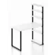 Стол Solarius loft 5 полок столешница 40 мм 80x145x140 см черные металлические ножки сосна цвет белый