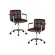 Набор офисных кресел 2 шт Dobrin Terry lm-9400 58x95x58 см искусственная кожа цвет коричневый