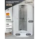 Душевой уголок Belgranio Sierra Br0000061806 1/4 круга с поддоном 90x90см профиль белый эффект стекла прозрачный