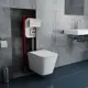 Комплект BAUEDGE NEO45700-BS0002-Q00010 6 в 1: инсталляция 45, унитаз безободковый Stil, сиденье дюропласт, кнопка Dream, белая