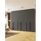 Шкаф распашной Принцесса мелания София3128а 320x260x50 см ЛДСП цвет графит