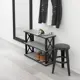 Обувь Make mebel 60x49x25 см 3 полки металл цвет серый черный Обувница Лофт 600x250x490 9005 муар Серый Вулканический Л