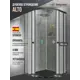 Душевой уголок Belgranio Alto BR0000054224 1/4 круга 90x90см черный профиль эффект стекла прозрачный