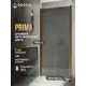 Душевая дверь Doccia GLASS800dv/GR/2BR 80см эффект стекла прозрачный распашной