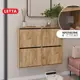 Обувница Letta Сити 96.2x80.2x17 см 4 полки ЛДСП цвет дуб крафт золотой