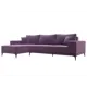 Диван угловой Лига диванов Льюес 122406L 280x88x164 см вельвет цвет сиреневый
