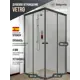 Душевой уголок Belgranio Vetro BR0000057857 квадрат 80x80см черный профиль эффект стекла прозрачный