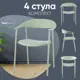 Кухонный стул Stool group Eila PC018-C sage green BOX 41.3x77.5x59.1 см пластик цвет Зеленый
