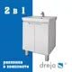 Тумба под раковину подвесная Dreja 99-1008-com 49.5см цвет белый, с раковиной