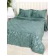 Покрывало с 2 наволочками Текстильная Компания Багира Luxury Изумруд, 200x220 см