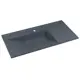Раковина кварцевая для ванной Uperwood Lotus Quartz 100x50x13 см серая матовая бетон
