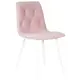 Комплект кухонных стульев 4 шт Dobrin Chilly rombo a006 46x46x55 см велюр цвет розовый/белый