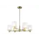 Люстра на штанге Ambrella light High light Lh57031 6 ламп 23 м² цвет латунь, дымчатый
