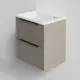 Тумба под раковину La Fenice SIMPLA Cappuccino TWIN 100 см бежевая