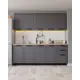 Кухонный гарнитур Дсв мебель Орбита 200x153.2x82.8 см ЛДСП цвет темно-серый