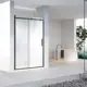 Душевая дверь Vincea VDS-4CN140CLB 140см эффект стекла прозрачный раздвижной