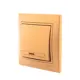 Выключатель встраиваемый Lezard MIRA 701-1313-111 1 клавиша, цвет золотистый