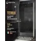 Душевая дверь Doccia GLASS900pt/GRMT/5CHMT 90см эффект стекла матовый распашной