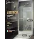 Душевая дверь Doccia GLASS600pt/GL/5CHMT8 60см эффект стекла прозрачный распашной