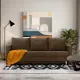 Диван раскладной Cityhd 212x77x74 см велюр цвет коричневый