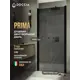Душевая дверь Doccia GLASS990dv/GR/6BL 99см эффект стекла прозрачный распашной