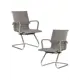 Комплект офисных кресел 2 шт Dobrin Cody 53.50x88x60 см искусственная кожа цвет серый