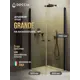 Душевой уголок Doccia GLASS80ypt/GL/6BL угол 80.5x80.5см черный профиль эффект стекла прозрачный