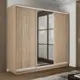 Шкаф-купе Мебельная Компания Е1 3 дверный 220x210x60 см зеркало 9 полок ЛДСП цвет дуб сонома 1emt1_210_s