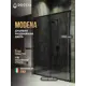 Душевая дверь Doccia GLASS160r/GR/6BL 160см эффект стекла прозрачный раздвижной
