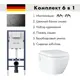 Инсталляция AM.PM I012709.0138 PrimeFit с клавишей слива PrimeFit L матовый черный и унитаз GROHE Euro Ceramic с микролифтом альпин-белый