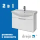 Тумба под раковину подвесная Dreja 99-0102-com 72см цвет белый, с раковиной