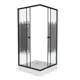 Душевой уголок Niagara Ng-008-14qblack прямоугольный с поддоном 80x80см профиль черный эффект стекла матовый