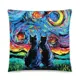 Наволочка декоративная Zaberite Коты Ван Гог 6085Н, 40x40 см
