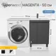 Тумба под стиральную машину Uperwood Magenta 50 см напольная черная с дверцами