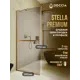 Душевая перегородка Doccia GLASS890/BRHOLD/3GOLD 89x195см золото профиль