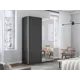 Шкаф-купе Мебельная компания е1 500500 230x120х57 см 8 полок лдсп цвет серый диамант
