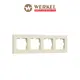 Рамка для розеток и выключателей Werkel Slab W0042962 4 поста цвет айвори матовый