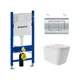 Комплект Инсталляция Geberit Duofix клавиша Delta30 хром 458.163.21.1 унитаз 52.5x34.5 Long Vortex сиденье белый глянцевый форма квадрат