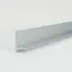 Скрытый микроплинтус алюминий серебро матовое 2.50x19x2500 мм