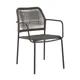 Кухонный стул Стул груп Solaia AD632068 grey+ d.grey BOX4 42x80x62 см пластик цвет темно-серый
