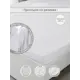 Простыня Denastia BASIC COLLECTION 140x200 см сатин на резинке цвет белый